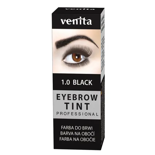 Professional Eyebrow Tint farba do brwi w proszku 1.0 Black Venita 5902101302043
