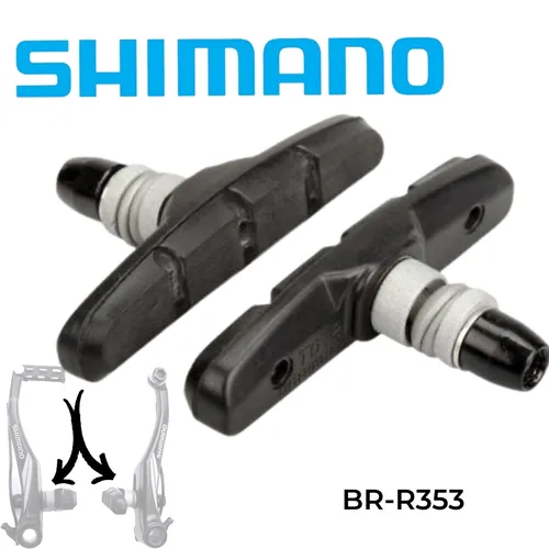 SHIMANO Fahrrad V-Brake Bremse Ersatz Bremsschuh S70T 1Paar schwarz