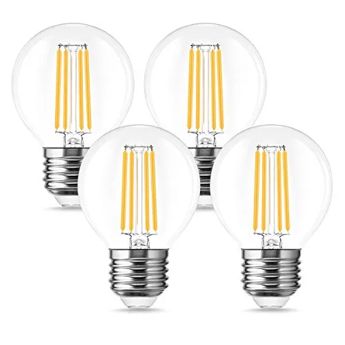 Fulighture E27 LED Lampe, Edison Vintage Filament Glühbirne klar 4W (ersetzt 40W), 4 stk