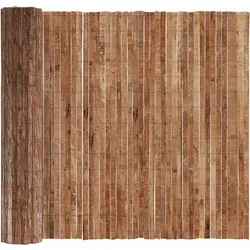 vidaXL Rindenzaun 400x125 cm - Rustikaler Gartenzaun aus Naturholz, ideal für die Abgrenzung von Gärten und Höfen. Wetterfest und einfach zu montieren, bringt er Charme und Sicherheit in deine Außenbereiche.