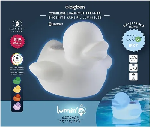 Bigben Bluetooth-Speaker Lumin'Us Duck – Stylischer Sound für Kinder - Multimedia, Audio, Lautsprecher, Bluetooth Lautsprecher – Mit bis zu 8 Stunden Akkulaufzeit und einem niedlichen Enten-Design ist dieser Speaker perfekt für Kinder und sorgt für Spaß und Musik überall.