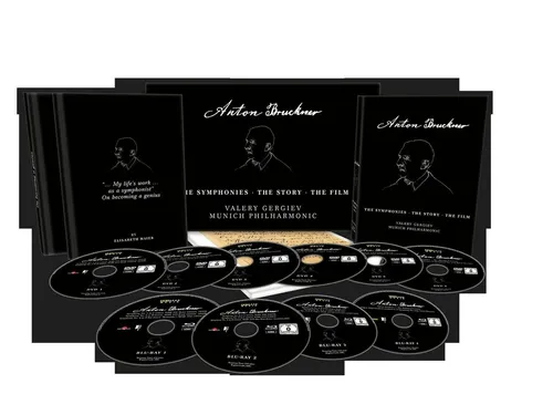 Anton Bruckner Symphonies 4 Blu-ray (6 DVDs) - Filme über den umfassendsten Zyklus von Bruckners Sinfonien, präsentiert von Valery Gergiev, inklusive einzigartiger Dokumentation und handgeschriebenem Lebenslauf.