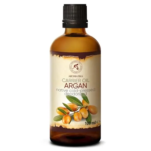 Arganöl 100ml - Argania Spinosa - Argan Öl - Kaltgepresst - Rein & Natürlich - Gesichtspflege Trägeröl für Haut & Nägel - Körperpflege - Haarpflege - Trockenes Haar - Spliss Entferner