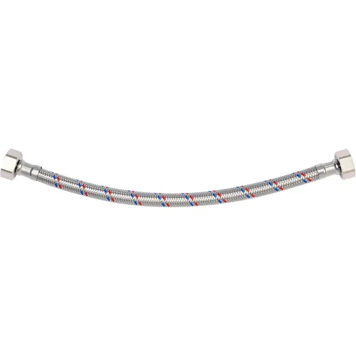 DRUCKSCHLAUCH 1/2'' ÜM x 1/2'' ÜM Edelstahlflexschlauch Wasser Wasseranschluss 3