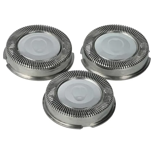 vhbw 3X Ersatz-Scherköpfe kompatibel mit Philips HS970, HS985, HS965, HS99, HS990 Elektrorasierer, Silber