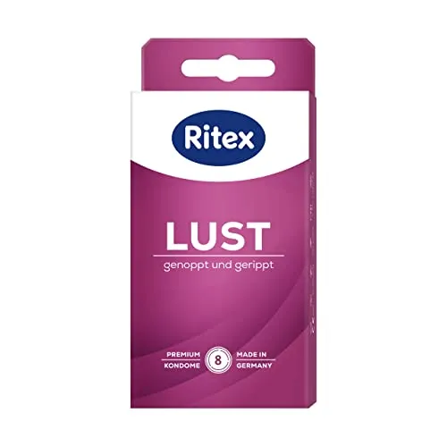 Ritex LUST Kondome, Genoppt und gerippt, 8 Stück, Made in Germany (1er Pack)
