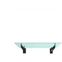 Glaszentrum Hagen S 120x90 cm Glasvordach inkl. Halter Schwarz Milchglas - Vordächer – Elegantes und sicheres Glasvordach aus robustem VSG-Glas, witterungsbeständig und einfach zu montieren. Ideal für Eingangsbereiche und Terrassen.