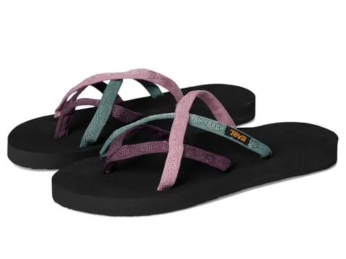 Teva Women's Olowahu Sandalen US 9 | EU 40 - Schwarz - Bequeme Zehensandale für Reisen, mit verstellbaren Riemen und optimalem Tragekomfort. Entdecken Sie die Vielfalt der Teva-Sandalen im Bergfreunde.de Online-Shop!