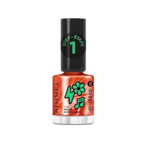 Rimmel Full Volume Collection Super Gel Nagellack, 114 Beat Matching, Nagellack, langanhaltend, intensiver Glanz, 12 ml