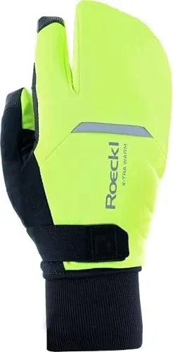 Roeckl Villach 3 Trigger Extra Warm Handschuhe lang fluo yellow 9 - 3-Finger-Handschuhe mit extra warmem Futter, ideal für kalte Tage und optimale Beweglichkeit beim Sport.
