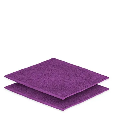 EXKLUSIV HEIMTEXTIL 2X Seiftuch 30 x30 cm Lila 500 g