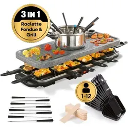 GOURMETmaxx Raclette und Fondue-Set für 12 Personen