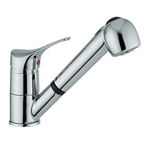 Ambrosiana SEI14080000 Spültischarmatur mit abnehmbarer Handbrause, 2 Strahlen, chrom