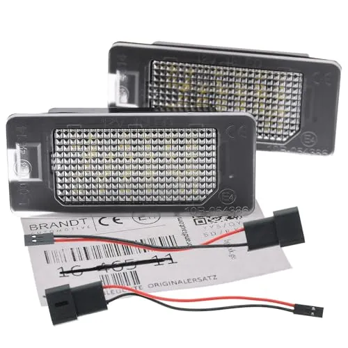 BRANDT AUTOMOTIVE Kennzeichenleuchten LED kompatibel mit Bmw X5 E70 F15 G05 X5M F85 X6 E71 E72 F16 X6M F86 M235i M240i M340i Kennzeichenbeleuchtung