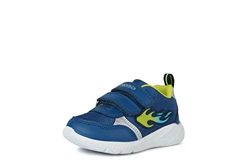 Geox Baby-Jungen B SPRINTYE Boy Sneaker, Jeans/Lime, 22 EU
