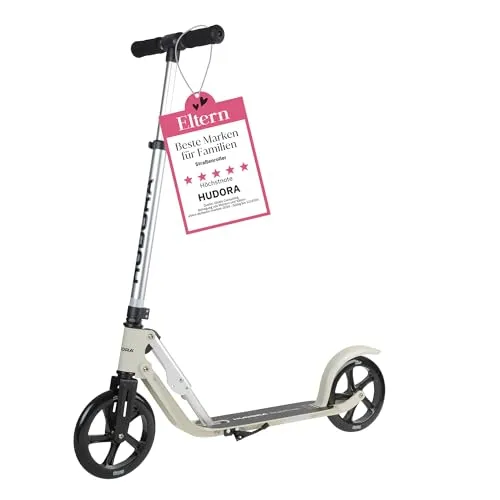 Hudora Big Wheel 205 Roller - Robuster Tretroller für Kinder ab 6 Jahren, verstellbarer Lenker für individuellen Fahrkomfort und ideal für spannende Fahrten im Freien.