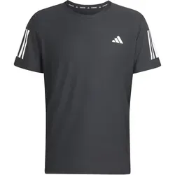 adidas Own The Run B Laufshirt Herren - Schwarz, Größe S - Herren-Shirts mit AEROREADY Technologie für trockenen Komfort und reflektierenden Details für bessere Sichtbarkeit bei Dunkelheit, aus mindestens 70 % recycelten Materialien.