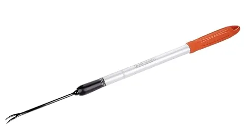 Black+Decker Unkrautstecher - Teleskopstange 77 - 112 cm - Unkrautstecher mit Stiel - Aluminium/ Carbonstahl