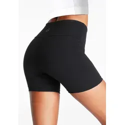 Lascana Damen Shorts Größe - Sportliche Laufshorts aus hautsympathischer Baumwolle, ideal für aktive Frauen. Bequemer Sitz mit kleinem Logo-Druck am Bund.