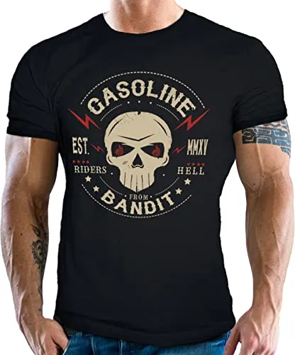 GASOLINE BANDIT® Design Biker Racer T-Shirt: Riders from Hell