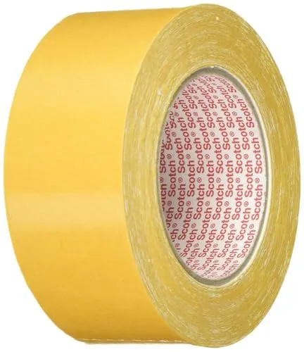 3M 916150 Klebeband Weiß - 25m x 50mm, doppelseitig und ideal für vielseitige Anwendungen in Werbung und Dekoration