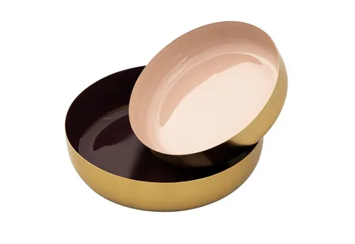 Amagohome Snackschale Dekoschale gold Knabberschale Deko Schalen silber Apfel Stern Ginkgo B, Aluminium, Metall