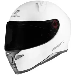 Bogotto FF110 Helm, weiss, Größe XS für Männer - Motorradhelm mit kratzfestem Visier, vorbereitet für Pinlockscheibe und selbsttönendes Visier – ideal für Sicherheit und Komfort auf der Straße.