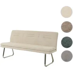 Sitzbank HWC-H70 in beige von Mendler