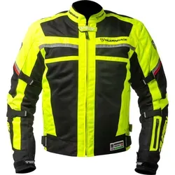 MUGENRACE A-Ttraversare-D Damen Motorrad Textiljacke schwarz-gelb, Größe L - Wasserdichte Textiljacke für Damen mit herausnehmbarer Membran und Thermofutter. Ideal für Motorradfahrerinnen, die Wert auf Komfort und Schutz legen.