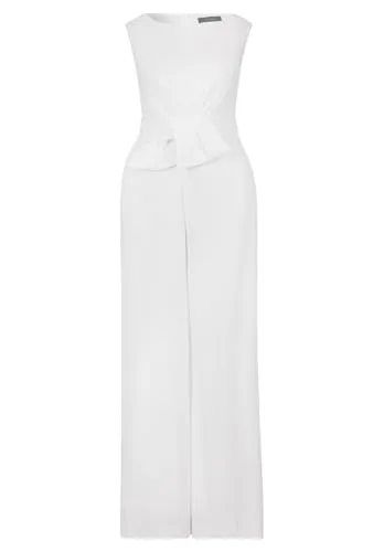 Vera Mont Damen Jumpsuit mit weitem Bein Rohweiß, 34 in weiß von Vera Mont