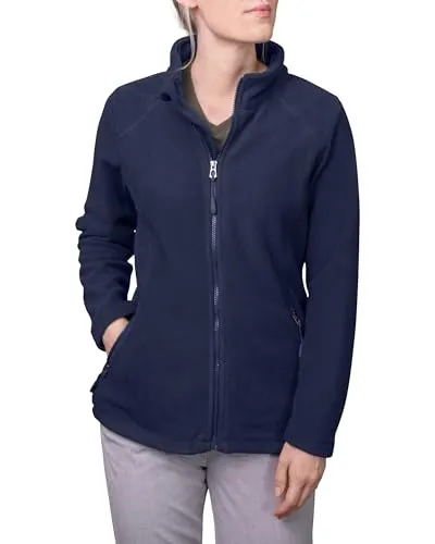 HRM Damen 1202 Full Zip Fleecejacke, Navy, XXL EU - Funktionsjacke für Damen aus hochwertigem, atmungsaktivem Micro-Polarfleece, ideal für Outdoor-Aktivitäten mit anpassbarem Saum und fairen Produktionsbedingungen.