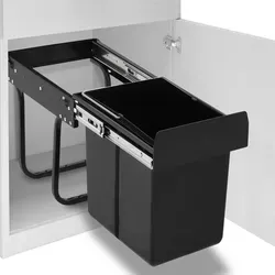 vidaXL Abfallsammler Soft-Close 20 L - Haushaltszubehör mit Soft-Close-Mechanismus, ideal für den Einbau in Küchenschränke und sorgt für eine kindersichere Bedienung.