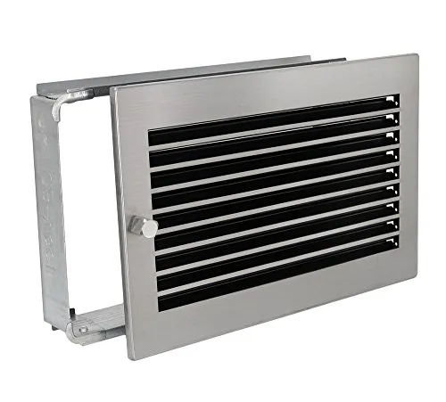 Warmluftgitter WG 3523 MESM mit Edelstahl Blende - Abzüge, Gitter & Belüftungen – Temperaturbeständig und mit regulierbaren Lamellen für optimale Luftzirkulation.