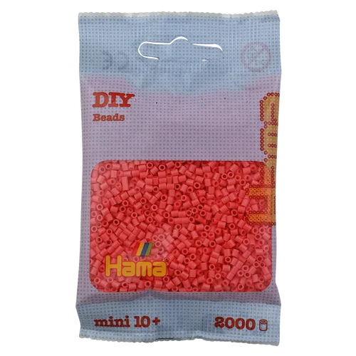 Mini Bügelperlen - Pastell-Rot Hama 501-44 Ø 2,5 mm Perlen Steckperlen Bead 2000