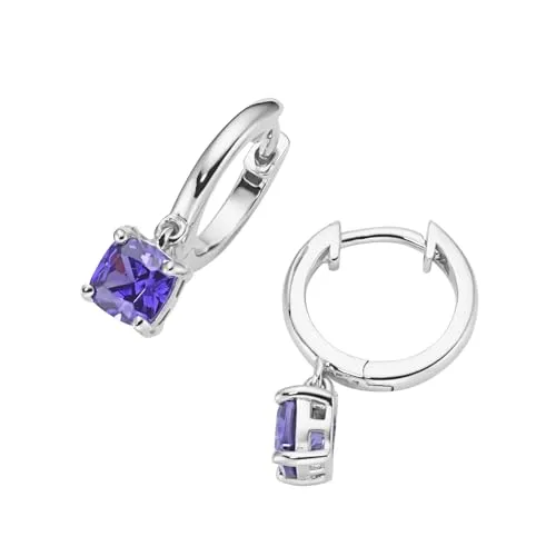 Smart Jewel Klappcreolen Klappcreolen mit farbigen Ziersteinen, Silber 925