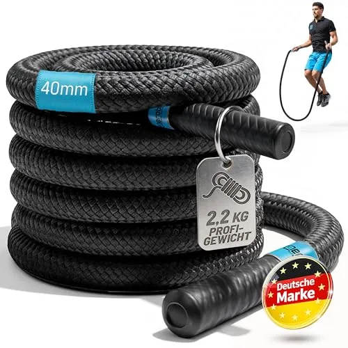 aerobis® Battle Jump Rope 40D – 2,2 kg Springseil für intensives Training