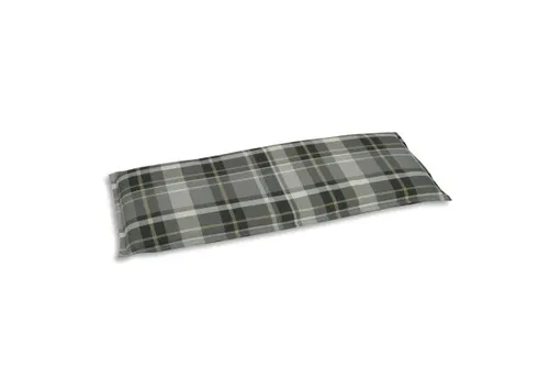 Go-De Bankauflage 115x45x6 cm grau-kariert - Auflage für Bänke, bietet hohen Sitzkomfort mit stilvollem grau-karierten Design und strapazierfähigem Polyester-Material.