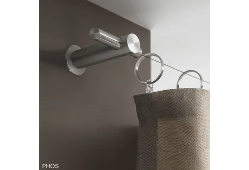 PHOS Design Seilspanngarnitur - Laterales Seilspannsystem für Vorhänge und Gardinen - Seilspanngarnitur aus Edelstahl für Fenster, ideal für eine elegante und flexible Raumgestaltung. 100% Made in Germany mit lebenslangem Reparaturservice.