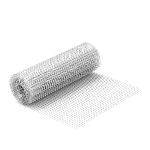 Wiltec Maschendrahtzaun 1 m x 25 m - Vielseitiger Maschendrahtzaun aus verzinktem Stahl, ideal für Garten, Tiergehege und kreative Gestaltung. Mit 0,75 mm Drahtstärke und 19x19 mm Maschengröße für optimale Stabilität und Flexibilität.