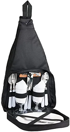 BRUBAKER Freizeitrucksack Picknickrucksack für 2 Personen von BRUBAKER