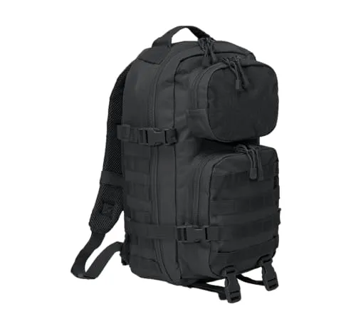 Brandit US Cooper Patch Medium Backpack - Schwarz, Größe: OS - Rucksäcke mit gepolstertem Rücken und Schultergurt für hohen Tragekomfort und verschiedene Modelle in unterschiedlichen Größen.