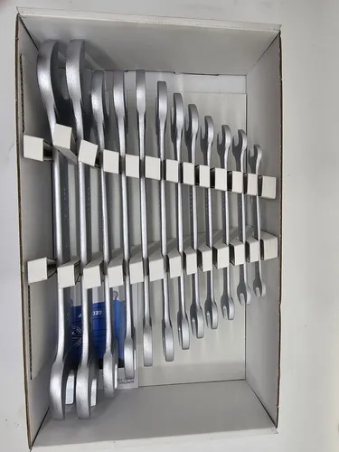 GEDORE Maulschlüssel Set 12-teilig 6-34mm - Maulschlüssel Set aus hochwertigem Vanadium-Stahl, ideal für präzises Arbeiten. In praxisgerechter Zusammenstellung mit flachen Köpfen für besseren Zugriff.