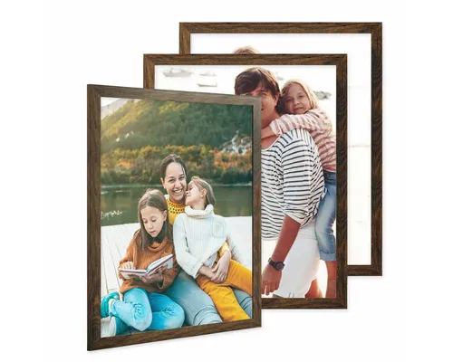 PHOTOLINI Bilderrahmen 3er Set breite Rahmen, extra Zubehör, (3er Set), im modernen Stil für Ihre stilvolle Wanddekoration