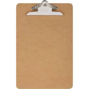 Läufer Schreibmappe Klemmbrett A4 - Hartfaser, braun mit praktischer Butterfly-Klemme für einfaches Schreiben unterwegs