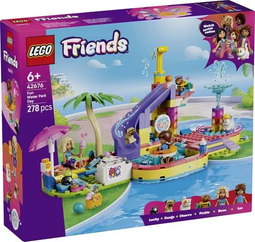 LEGO Friends Lustiger Tag im Wasserpark - Erlebe mit dem LEGO® Friends Set (42676) spannende Abenteuer im Wasserpark! Ideal für Kinder ab 6 Jahren, fördert es die Kreativität und das Geschichtenerzählen mit vielen liebevollen Details und Zubehör.
