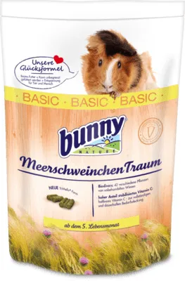 bunnyNature MeerschweinchenTraum Basic - 4kg - Katzenbedarf: 63 Pflanzen & Kräuter, reich an stabilisiertem Vitamin C für optimale Vitalität und Unterstützung der Darmflora – empfohlen von Tierärzten.