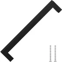 vidaXL Möbelgriffe 5 Stk Schwarz 192 mm Edelstahl - Elegante Möbelgriffe aus langlebigem Edelstahl mit Pulverbeschichtung. Ideal für Schränke und Schubladen, korrosionsbeständig und anpassbar durch zuschneidbare Schrauben.