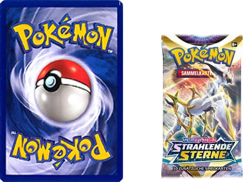 Pokemon Karten mit 1x Booster, 2x Reverse Holo, 1x Holo DEUTSCH 50