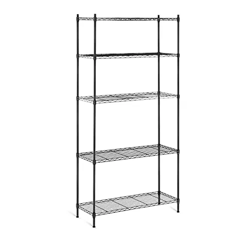 Royal Catering Metallregal RCMR-1800P19B - Robustes Metallregal 35 x 90 x 180 cm, ideal für Küche und Lager mit 5 höhenverstellbaren Ablagen, tragbar bis 150 kg - perfekt für vielseitigen Stauraum.