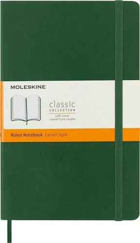 Moleskine - Notizbuch, Softcover, Liniert, Myrtegrün, Large  (13x21 cm) NEU!!!